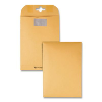 Postage Saving Clearclasp Kraft Envelope, #55, Cheese Blade Flap, Clearclasp Closure, 6 X 9, Brown Kraft, 100/Box