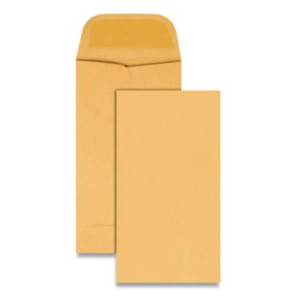 Kraft Coin And Small Parts Envelope, #5, Square Flap, Gummed Closure, 2.88 X 5.25, Brown Kraft, 500/Box
