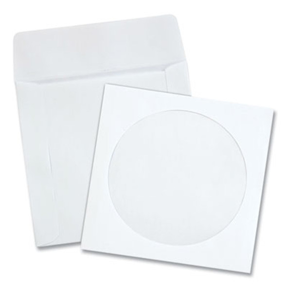 Cd/Dvd Sleeves, 1 Disc Capacity, White, 100/Box