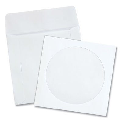 Cd/Dvd Sleeves, 1 Disc Capacity, White, 100/Box