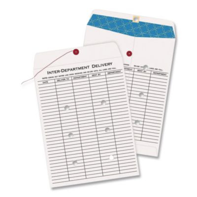Inter-Department Envelope, #97, Two-Sided Five-Column Format, 10 X 13, White, 100/Box