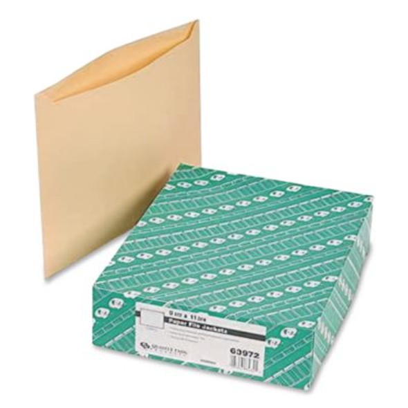 Paper File Jackets, Letter Size, Buff, 100/Box