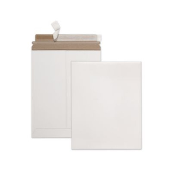 Photo/Document Mailer, Cheese Blade Flap, Redi-Strip Adhesive Closure, 9.75 x 12.5, White, 25/Box