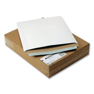 Photo/Document Mailer, Cheese Blade Flap, Redi-Strip Adhesive Closure, 12.75 x 15, White, 25/Box
