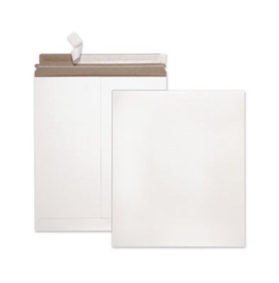 Photo/Document Mailer, Cheese Blade Flap, Redi-Strip Adhesive Closure, 12.75 x 15, White, 25/Box