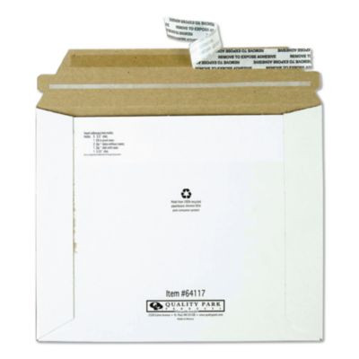 Economy Disk/Cd Mailer For Cds/Dvds, Square Flap, Redi-Strip Adhesive Closure, 7.5 x 6.06, White, 100/Carton