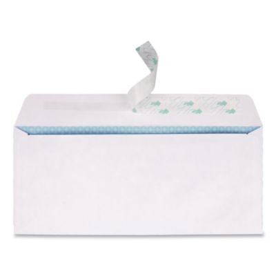 Redi-Strip Envelope, #10, Commercial Flap, Redi-Strip Heat-Resistant Adhesive Closure, 4.13 x 9.5, White, 500/Box
