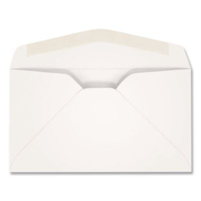 Business Envelope, #9, Commercial Flap, Diagonal Seam, Gummed Closure, 24 Lb Bond Weight Paper, 3.88 x 8.88, White, 500/Box