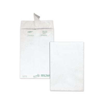 Lightweight 14 Lb Tyvek Catalog Mailers, #6 1/2, Square Flap, Redi-Strip Adhesive Closure, 6 x 9, White, 100/Box