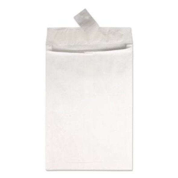 Heavyweight 18 Lb Tyvek Open End Expansion Mailers, #15 1/2, Square Flap, Redi-Strip Adhesive Closure, 12 x 16, White, 100/Ct