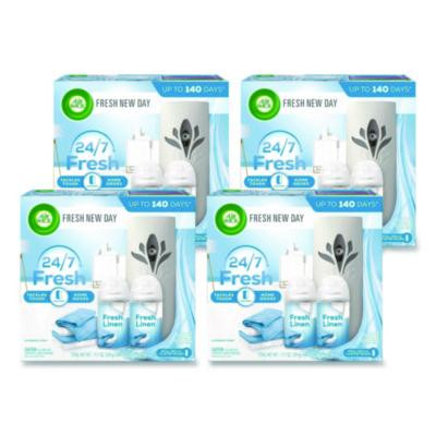 Freshmatic Ultra Automatic Starter Kit, Gadget/(2) 5.89 Oz Fresh Linen Refills/Aa Battery, 4 Kits/Carton