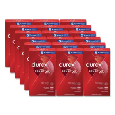 Extra Sensitive Condoms, Natural, 12/Box, 18 Boxes/Carton