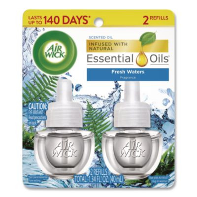 Scented Oil Refill, Fresh Waters, 0.67 Oz, 2/Pack
