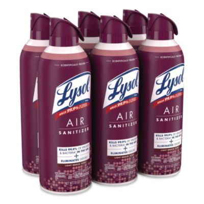 Air Sanitizer Spray, Light Breeze Scent, 10 Oz Aerosol Spray, 6/Carton