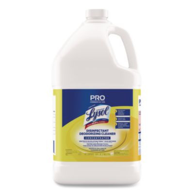 Disinfectant Deodorizing Cleaner Concentrate, Lemon Scent, 128 Oz Bottle