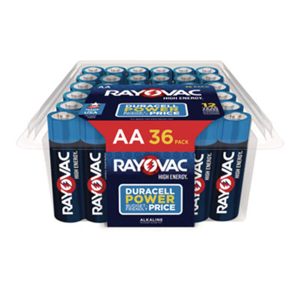 High Energy Premium Alkaline Aa Batteries, Pro Pack, 36/Pack