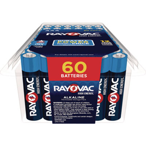 Alkaline Aaa Batteries, 60/Pack