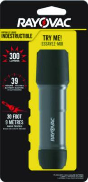 Virtually Indestructible Led Flashlight, (3) Aaa Batteries (Included), Black