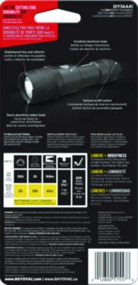 Virtually Indestructible Led Flashlight, 3 Aaa Batteries (Included), Black