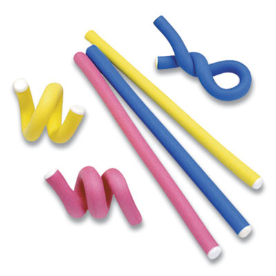 Flexi Ties Cushioned Cable Ties, 0.4" X 5", Assorted Colors, 8/Pack