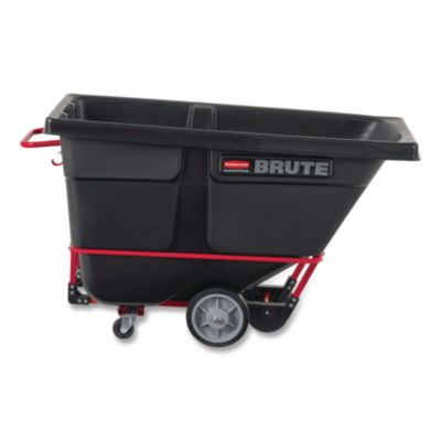 0.5 Cu Yd Brute Rotomolded Tilt Truck, 1,400 Lb Capacity, Black