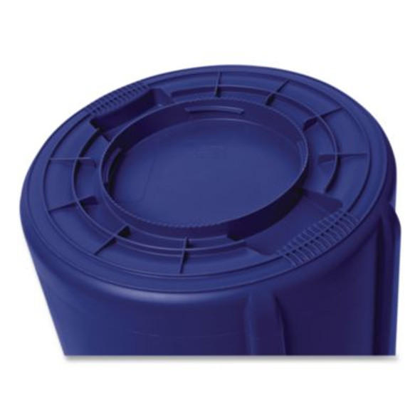 Brute Container, 10 Gal, Plastic, Blue