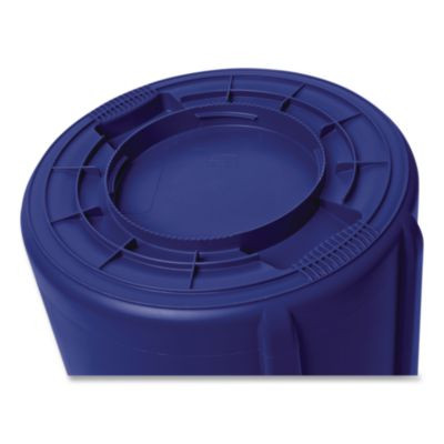 Brute Container, 10 Gal, Plastic, Blue