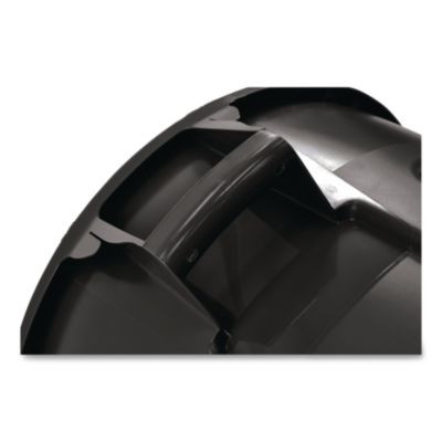 Brute Container, 55 Gal, Resin, Black, 3/Carton