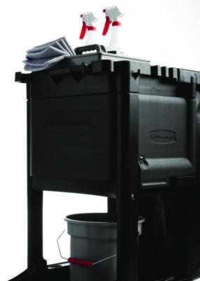 Cleaning Cart Locking Door Kit, Black