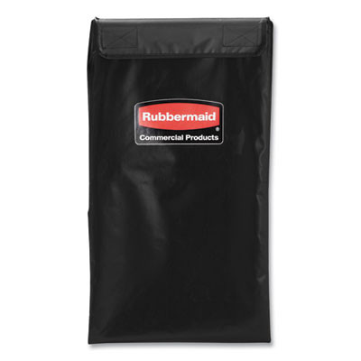 4 Bushel Collapsible X-Cart Bag For Rubbermaid Commercial 1881749 And 1881781, 5 Cu Ft, 22.08" x 15.33" x 27.33", Black, 2/Ct