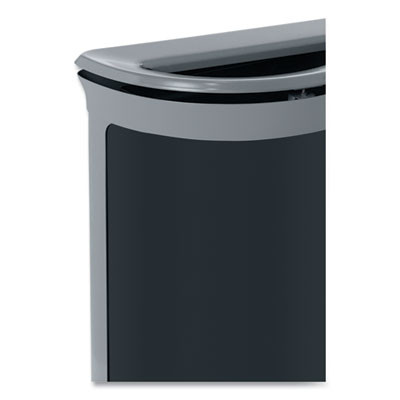 Enhance Series Waste Receptacle, 11.5 Gal, Metal, Umbra Gray/Pearl Gray