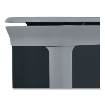 Enhance Series Waste Receptacle, 13 Gal, Metal, Pearl Gray/Umbra Gray