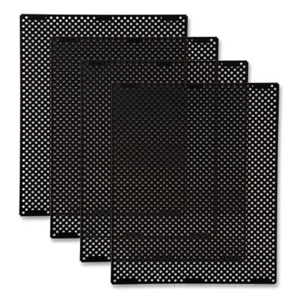 Medium General Purpose Perforated Panels For Tailor And Landmark Series Containers, 20.72" x 0.5" x 27.95", Black, 4/Carton
