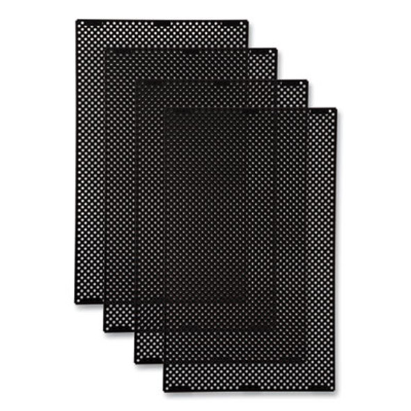 Large General Purpose Perforated Panels For Tailor And Landmark Series Containers, 20.72" x 0.5" x 34.33", Black, 4/Carton