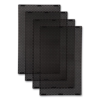 Large General Purpose Perforated Panels For Tailor And Landmark Series Containers, 20.72" x 0.5" x 34.33", Black, 4/Carton