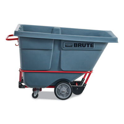 0.5 Cu Yd Brute Duratilt Frame Tilt Truck, Heavy Duty, 1,400 Lb Capacity, Gray