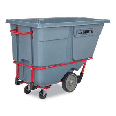 1 Cu Yd Brute Duratilt Frame Tilt Truck, Heavy Duty, 2,100 Lb Capacity, Gray