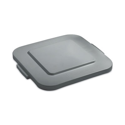 Square Brute Lid, 24w X 24d X 2.2h, Gray, 4/Carton