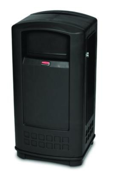Plaza Jr. Container, 35 Gal, Plastic, Black