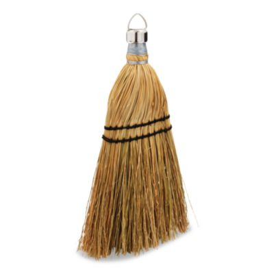 Corn Whisk Broom, Corn Bristles, 12.2" Length, Yellow