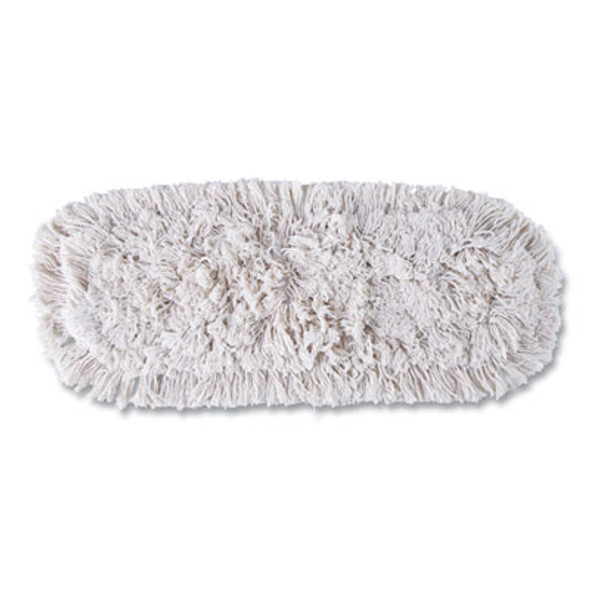 Kut-A-Way Dust Mop Head, Cotton, 24", White, 12/Carton