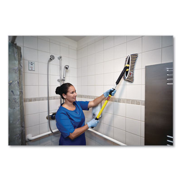 Hygen Mf Flexi Frame Scrubber Mop Covers, Microfiber, 8.3 x 8.3, Yellow, 12/Carton