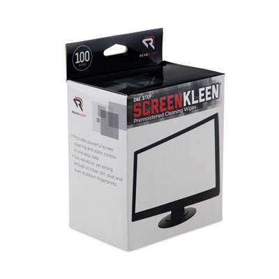 Onestep Crt Screenkleen Cleaning Pads, Cloth, 5 x 5, Unscented, White, 100/Box