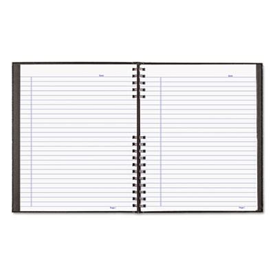 Notepro Notebook, 1-Subject, Medium/College Rule, Black Cover, (100) 11 x 8.5 Sheets