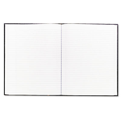 Executive Notebook With Ribbon Bookmark, 1-Subject, Medium/College Rule, Black Cover, (75) 10.75 x 8.5 Sheets