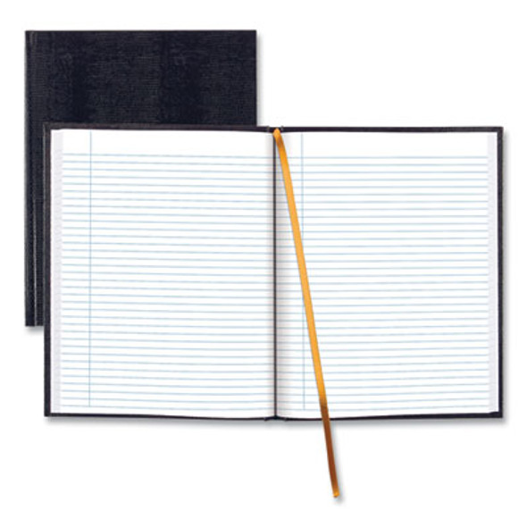 Executive Notebook With Ribbon Bookmark, 1-Subject, Medium/College Rule, Blue Cover, (75) 11 x 8.5 Sheets