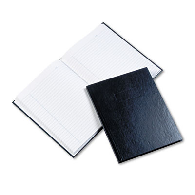Business Notebook With Self-Adhesive Labels, 1-Subject, Medium/College Rule, Blue Cover, (192) 9.25 x 7.25 Sheets