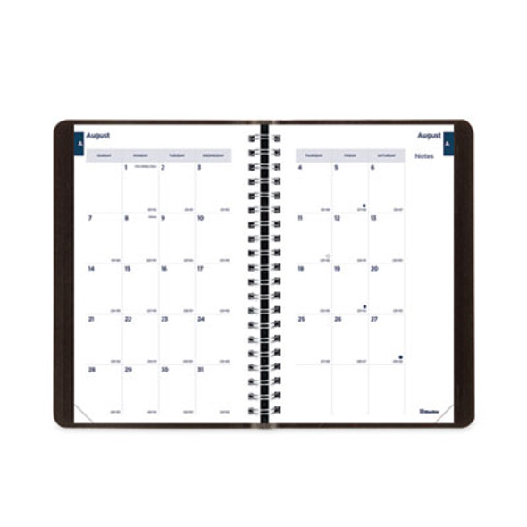 Academic Daily/Monthly Planner, 8 x 5, Black Cover, 12-Month (Aug To July): 2025 To 2026