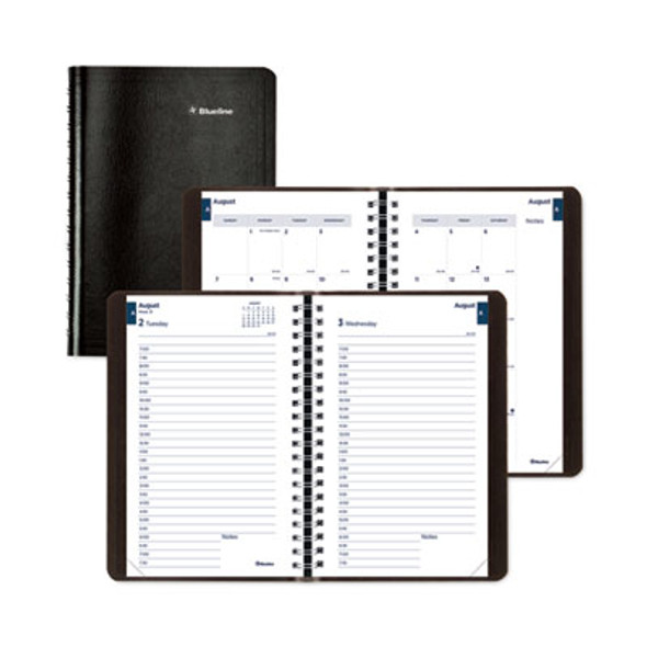 Academic Daily/Monthly Planner, 8 x 5, Black Cover, 12-Month (Aug To July): 2025 To 2026