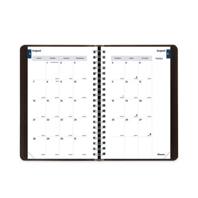 Academic Daily/Monthly Planner, 8 x 5, Black Cover, 12-Month (Aug To July): 2025 To 2026